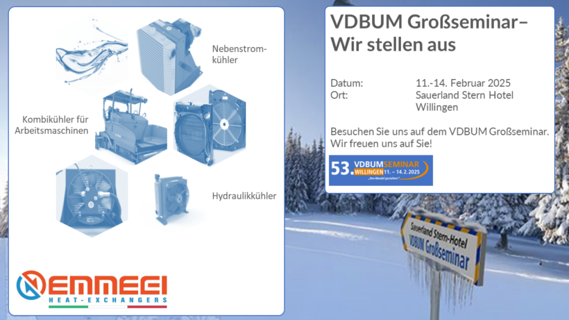 EMMEGI mit Vortrag und als Aussteller auf dem 53. VDBUM Großseminar