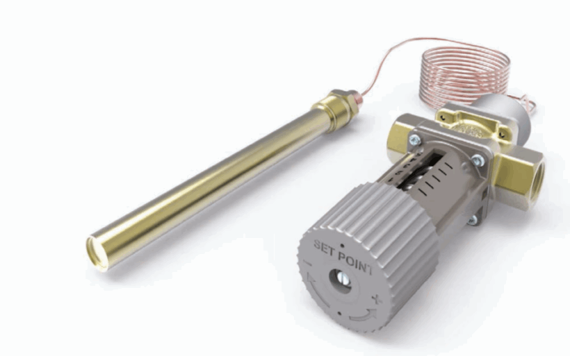 Thermostatische Regelung für Öl-Wasser-Kühler